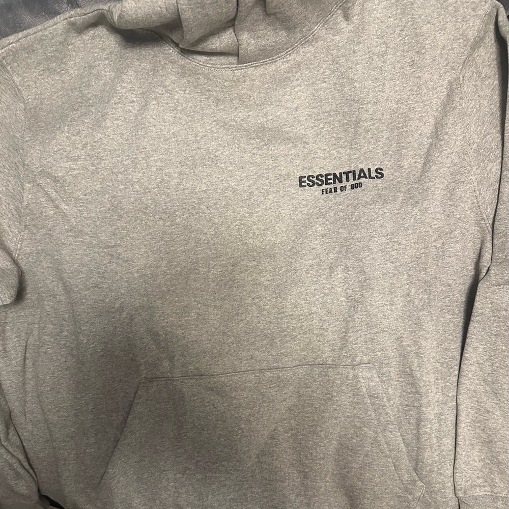 Essentials Fear Of God dark oatmeal Gray Hoodie Mens size Large